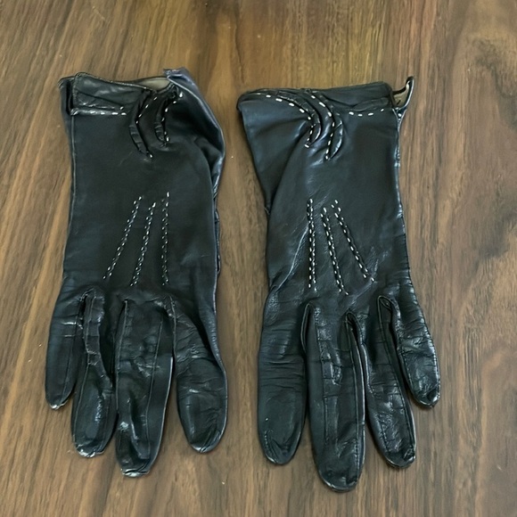 Vintage Leather Glove Black Women’s Extra Small/Small - Picture 1 of 7